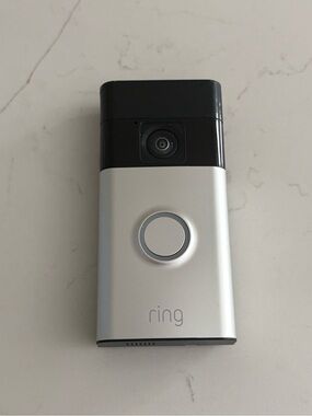 Ring Doorbell in Silver and Black